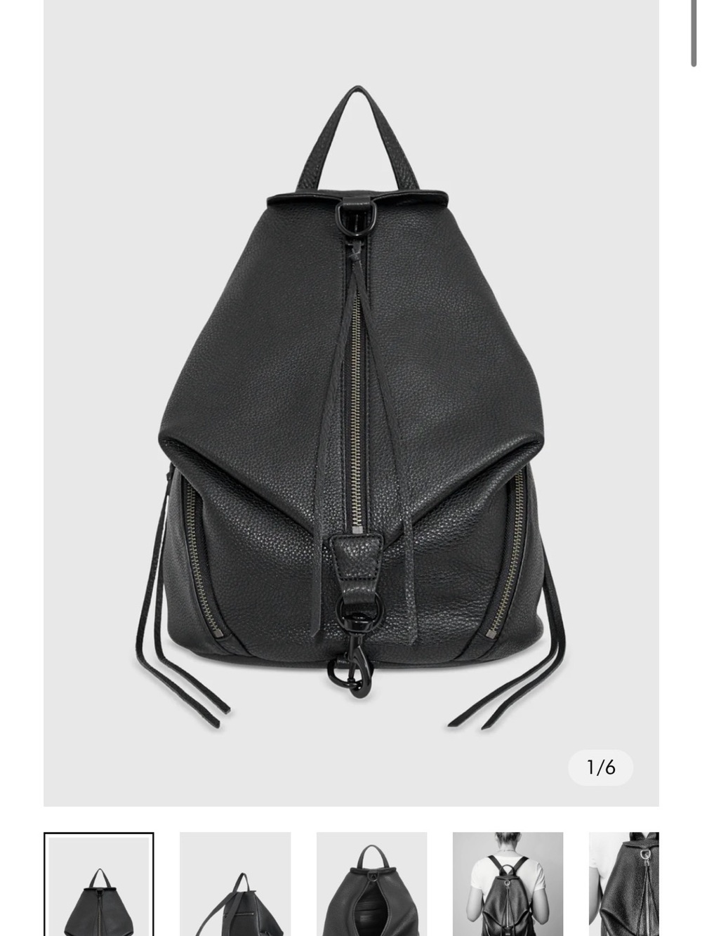 Rebecca Minkoff Black Leather Backpack
